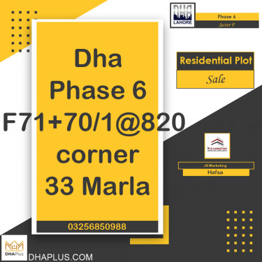 33 Marla Residential Plot for Sale in Sector F -  Phase 6, Lahore - (DP-40324)