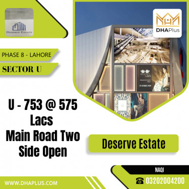 20 Marla Residential Plot for Sale in Sector U -  Phase 8, Lahore - (DP-40338)