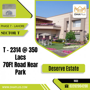 1 Kanal Residential Plot for Sale in Sector T -  Phase 7, Lahore - (DP-40339)