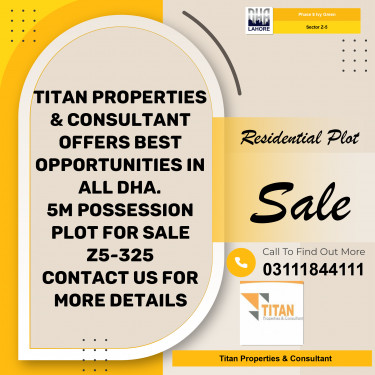 5 Marla Residential Plot for Sale in Sector Z-5 -  Phase 8 Ivy Green, Lahore - (DP-40397)