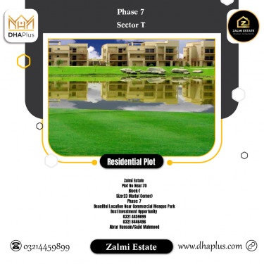 23 Marla Residential Plot for Sale in Sector T -  Phase 7, Lahore - (DP-40410)
