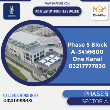 1 Kanal Residential Plot for Sale in Sector A -  Phase 5, Lahore - (DP-40421)