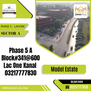1 Kanal Residential Plot for Sale in Sector A -  Phase 5, Lahore - (DP-40422)