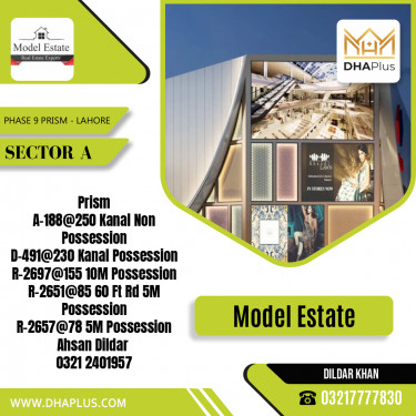 1 Kanal Residential Plot for Sale in Sector A -  Phase 9 Prism, Lahore - (DP-40423)