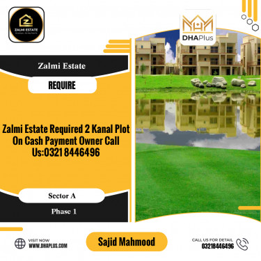 2 Kanal Required Residential Plot in Sector A -  Phase 1, Lahore - (DP-40444)