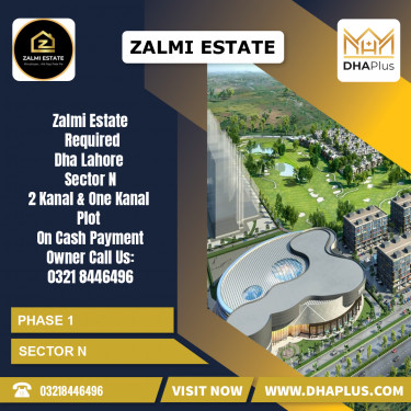 2 Kanal Required Residential Plot in Sector N -  Phase 1, Lahore - (DP-40453)