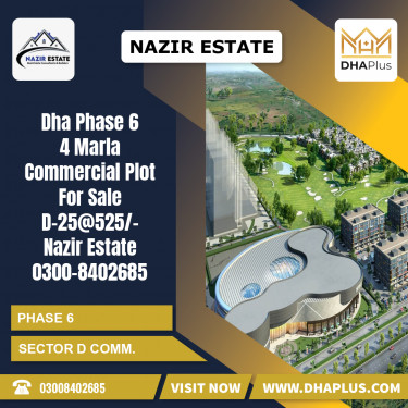 4 Marla Residential Plot for Sale in Sector D Commercial -  Phase 6, Lahore - (DP-40517)
