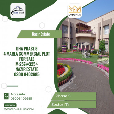 4 Marla Residential Plot for Sale in Sector M -  Phase 5, Lahore - (DP-40519)