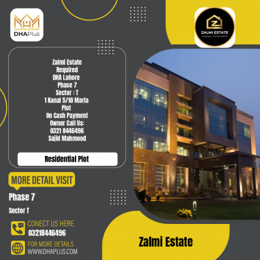 20 Marla Required Residential Plot in Sector T -  Phase 7, Lahore - (DP-40524)