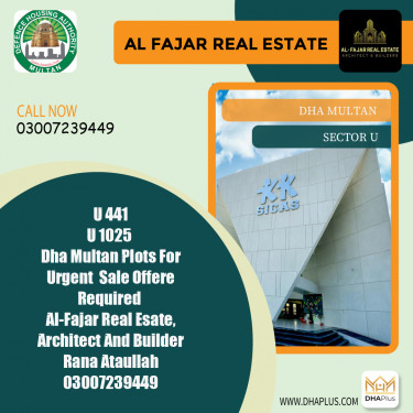 10 Marla Residential Plot for Sale in Sector U -  DHA Multan, Multan - (DP-40577)