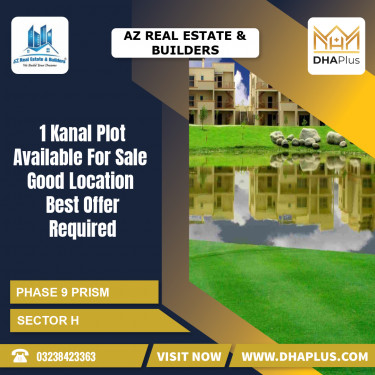 1 Kanal Residential Plot for Sale in Sector H -  Phase 9 Prism, Lahore - (DP-40578)