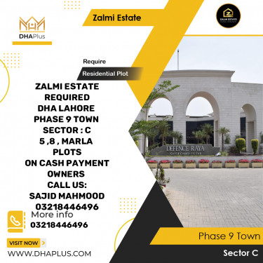 5 Marla Required Residential Plot in Sector C -  Phase 9 Town, Lahore - (DP-40593)