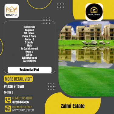 5 Marla Required Residential Plot in Sector E -  Phase 9 Town, Lahore - (DP-40595)