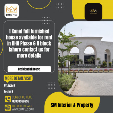 1 Kanal Residential House for Rent in Sector N -  Phase 6, Lahore - (DP-40606)