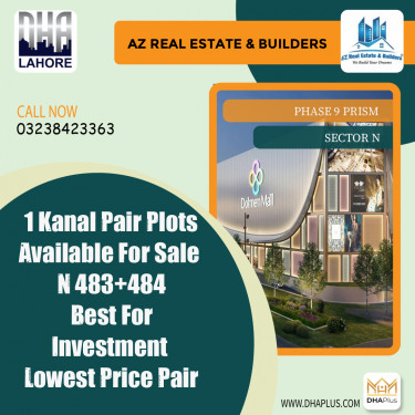 2 Kanal Residential Plot for Sale in Sector N -  Phase 9 Prism, Lahore - (DP-40641)