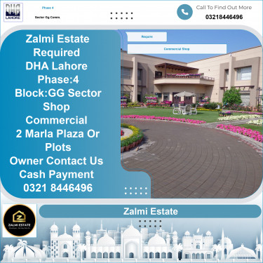 2 Marla Required Commercial Shop in Sector GG Commercial -  Phase 4, Lahore - (DP-40644)
