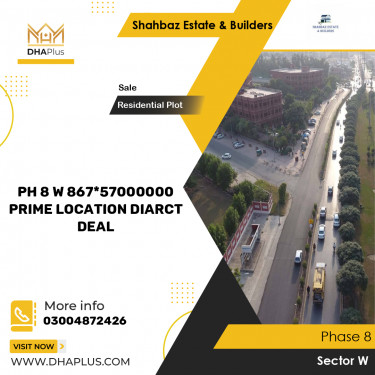 1 Kanal Residential Plot for Sale in Sector W -  Phase 8, Lahore - (DP-40655)