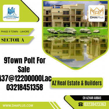 5 Marla Residential Plot for Sale in Sector A -  Phase 9 Town, Lahore - (DP-40686)