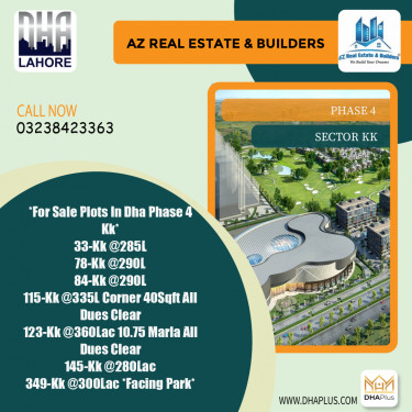9 Marla Residential Plot for Sale in Sector KK -  Phase 4, Lahore - (DP-40749)