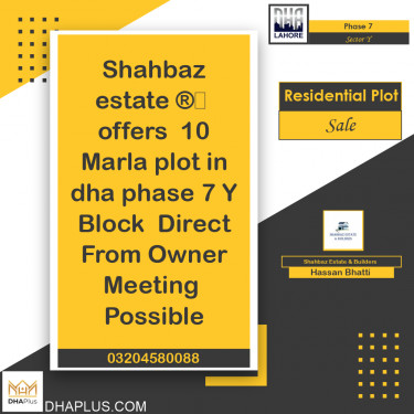1 Kanal Residential Plot for Sale in Sector Y -  Phase 7, Lahore - (DP-40807)
