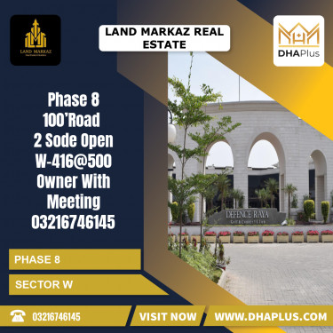 1 Kanal Residential Plot for Sale in Sector W -  Phase 8, Lahore - (DP-40811)