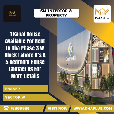1 Kanal Residential House for Rent in Sector W -  Phase 3, Lahore - (DP-40837)