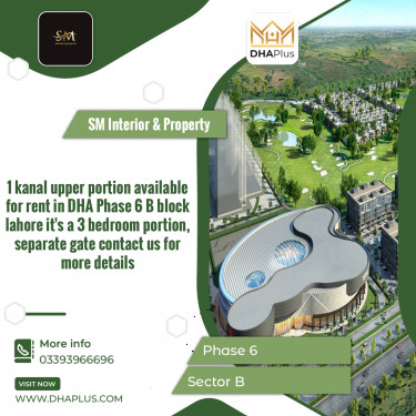1 Kanal Residential Portion for Rent in Sector B -  Phase 6, Lahore - (DP-40838)