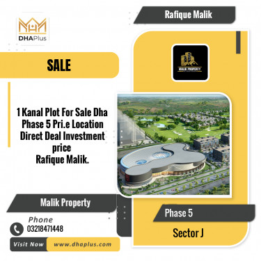 1 Kanal Residential Plot for Sale in Sector J -  Phase 5, Lahore - (DP-40848)