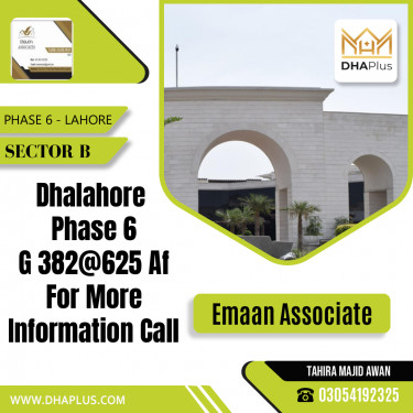 1 Kanal Residential Plot for Sale in Sector B -  Phase 6, Lahore - (DP-40868)