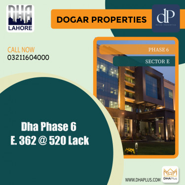 1 Kanal Residential Plot for Sale in Sector E -  Phase 6, Lahore - (DP-40875)