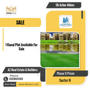 1 Kanal Residential Plot for Sale in Sector N -  Phase 9 Prism, Lahore - (DP-40939)