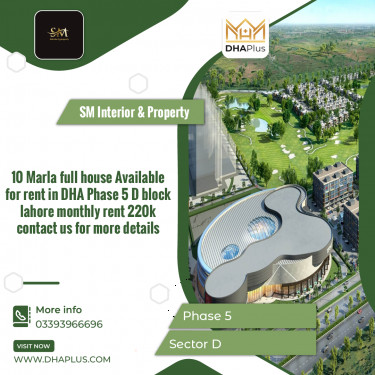10 Marla Residential House for Rent in Sector D -  Phase 5, Lahore - (DP-40943)