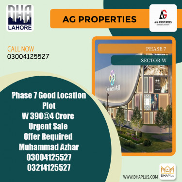 1 Kanal Residential Plot for Sale in Sector W -  Phase 7, Lahore - (DP-40947)