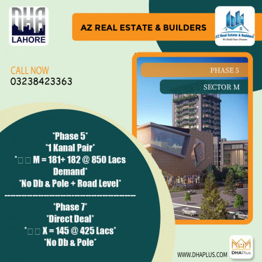 1 Marla Residential Plot for Sale in Sector M -  Phase 5, Lahore - (DP-40948)