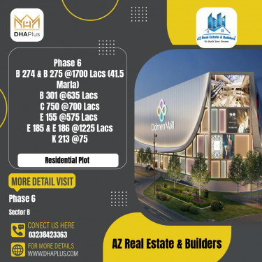1 Kanal Residential Plot for Sale in Sector B -  Phase 6, Lahore - (DP-40953)