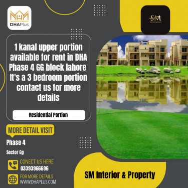 1 Kanal Residential Portion for Rent in Sector GG -  Phase 4, Lahore - (DP-40977)