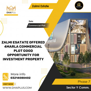 4 Marla Commercial Plot for Sale in Sector Y Commercial -  Phase 7, Lahore - (DP-41017)