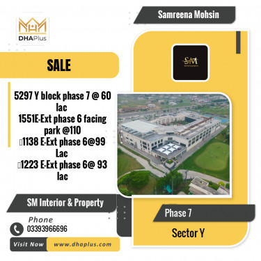 5 Marla Residential Plot for Sale in Sector Y -  Phase 7, Lahore - (DP-41031)