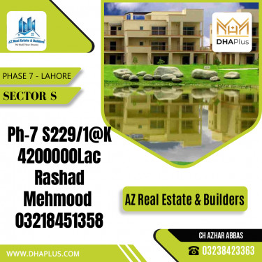 1 Kanal Residential Plot for Sale in Sector S -  Phase 7, Lahore - (DP-41066)