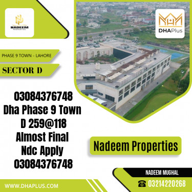 5 Marla Residential Plot for Sale in Sector D -  Phase 9 Town, Lahore - (DP-41126)