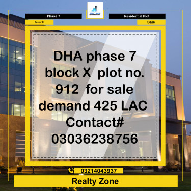 1 Kanal Residential Plot for Sale in Sector X -  Phase 7, Lahore - (DP-41138)