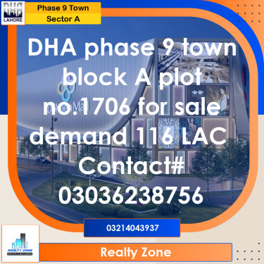 5 Marla Residential Plot for Sale in Sector A -  Phase 9 Town, Lahore - (DP-41144)
