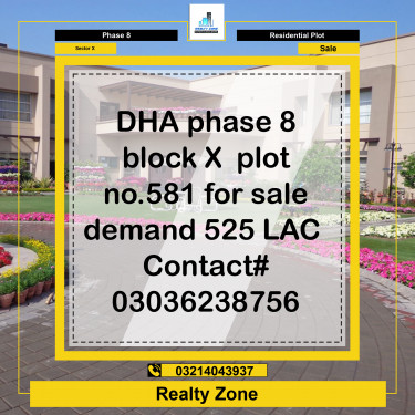 1 Kanal Residential Plot for Sale in Sector X -  Phase 8, Lahore - (DP-41180)