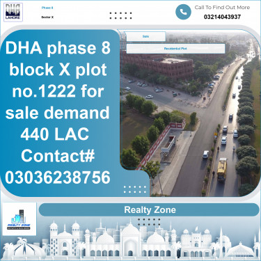 23.37 Marla Residential Plot for Sale in Sector X -  Phase 8, Lahore - (DP-41182)