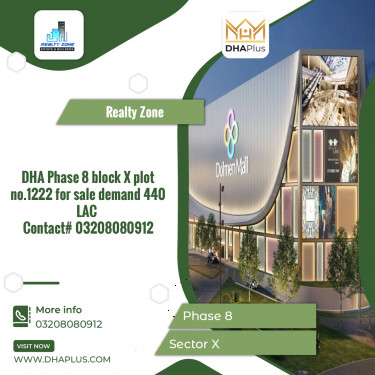 23.37 Marla Residential Plot for Sale in Sector X -  Phase 8, Lahore - (DP-41195)