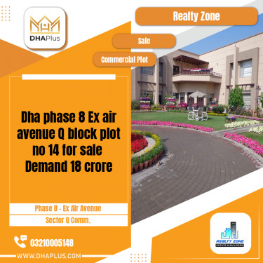 32 Marla Commercial Plot for Sale in Sector Q Commercial -  Phase 8 - Ex Air Avenue, Lahore - (DP-41205)
