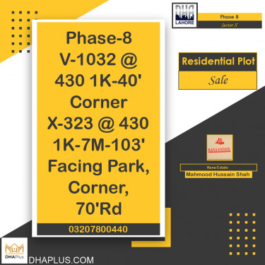 27.5 Marla Residential Plot for Sale in Sector X -  Phase 8, Lahore - (DP-41209)