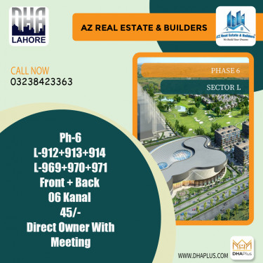 1 Kanal Residential Plot for Sale in Sector L -  Phase 6, Lahore - (DP-41218)