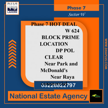 1 Kanal Residential Plot for Sale in Sector W -  Phase 7, Lahore - (DP-41239)