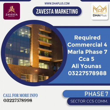 4 Marla Required Commercial Plot in Sector CC5 Commercial -  Phase 7, Lahore - (DP-41240)